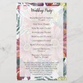 Peach Coral Zinnia Waterverf Flower Wedding (Achterkant)