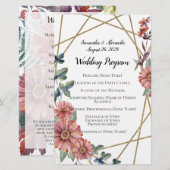 Peach Coral Zinnia Waterverf Flower Wedding (Voorkant / Achterkant)