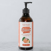 Peach Cosmetic Skincare Bottle Label