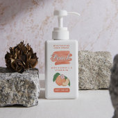 Peach Cosmetic Skincare Bottle Label