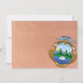 Peach Costa Rica trouwfoto dank u Bedankkaart (Achterkant)