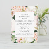 Peach cram Hydrangeas Tulip Vrijgezellenfeest Kaart (Staand voorkant)