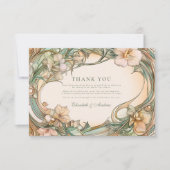 Peach Cream Bloom bruiloft Bedankkaart (Voorkant)