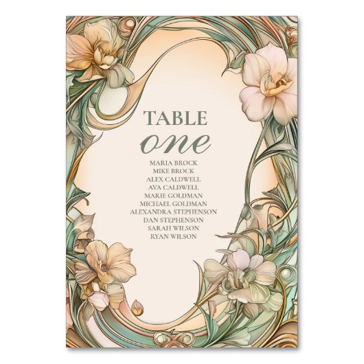 Peach Cream Bloom bruiloft Kaart (Voorkant)