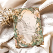 Peach Cream Bloom bruiloft Save The Date