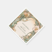 Peach Cream Bloom bruiloft Servet (Hoek)