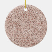 Peach Cream Blush Leopard Print Glitter Love Keramisch Ornament (Achterkant)