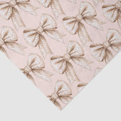 Peach Cream Bow Verjaardag Tissuepapier (Detail)