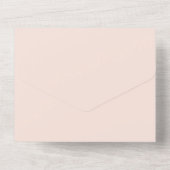 Peach Cream Bow Wedding All In One Uitnodiging (Achterkant)