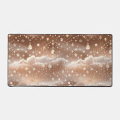 Peach Cream Celestial Moon Phases Warm Bureaumat (Voorkant)