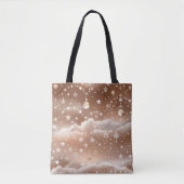 Peach Cream Moon Soft Warm Aesthetic Tote Bag (Voorkant)