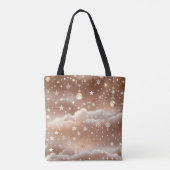 Peach Cream Moon Soft Warm Aesthetic Tote Bag (Achterkant)