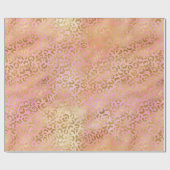 Peach Cream Roze Geel Goud Leopard Print Tie Dye Cadeaupapier (Vlak)