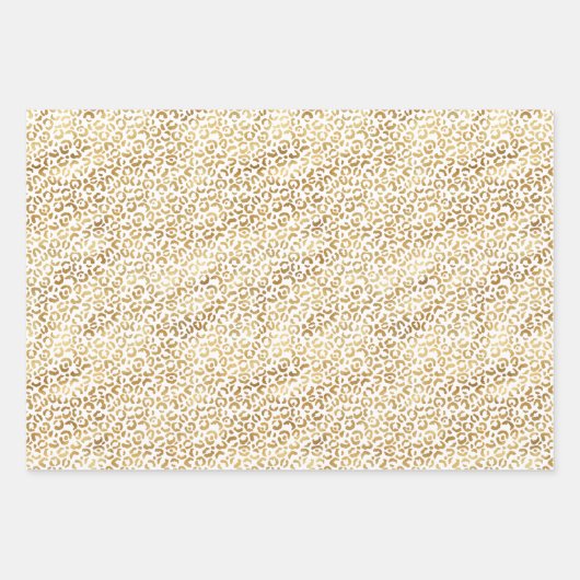 Peach Cream Roze Geel Goud Leopard Print Tie Dye Inpakpapier Vel (Voorkant 3)