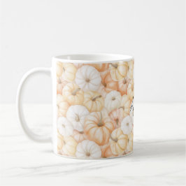 Peach Cream White Orange Pumpkins Koffiemok