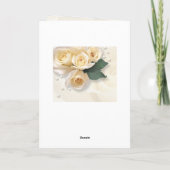 Peach crème rozen, harts 50th Wedding Jubileum Kaart (Achterkant)