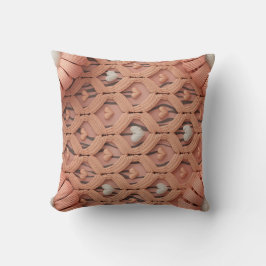 Peach Crochet Tiger Pattern Pillow Cover  Kussen