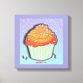 Peach Cupcake Gallery Wrapped Canvas (Voorkant)