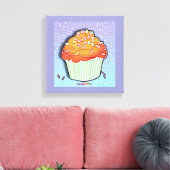 Peach Cupcake Gallery Wrapped Canvas Afdruk (Insitu (Woonkamer))