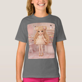 Peach Cupcake Kawaii Doll T-shirt