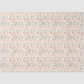 Peach Cute Floral Pastels Tissuepapier (Voorkant)