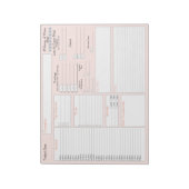 Peach | Dagelijkse planner | 5 en 1 Food Journal Notitieblok (Linkerzijde)