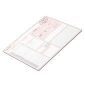 Peach | Dagelijkse planner | 5 en 1 Food Journal Notitieblok (Schuin)