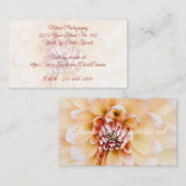 Peach Dahlia Visitekaartje (Voorkant / Achterkant)