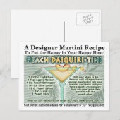 PEACH DAIQUIRI MARTINI RECEPT BRIEFKAART (Voorkant / Achterkant)