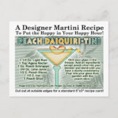 PEACH DAIQUIRI MARTINI RECEPT BRIEFKAART (Voorkant)