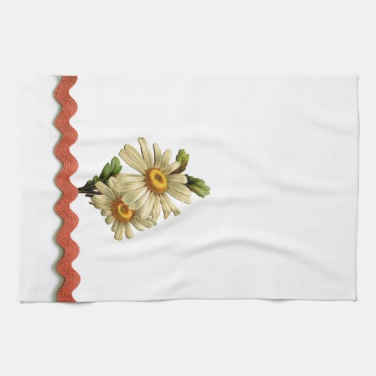 Peach Daisy Theedoek (Horizontaal)