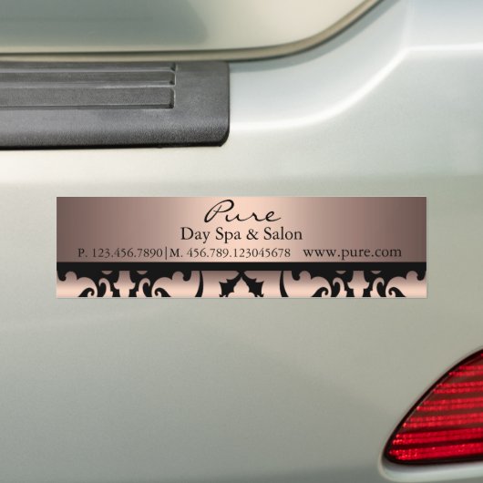 Peach Damask Bumpersticker (Op auto)