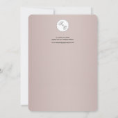 Peach Damask Save the Date Kaart (Achterkant)