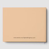 Peach Damask Wedding of Shower Guestbook Notitiebo Gastenboek (Achterkant)