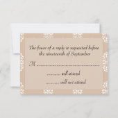 Peach Damask Wedding RSVP (Achterkant)