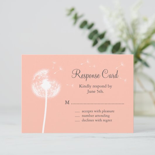 Peach Dandelion RSVP (Staand voorkant)