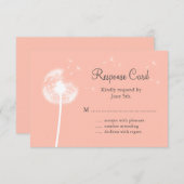 Peach Dandelion RSVP (Voorkant / Achterkant)