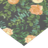 Peach Dark Gray Wedding Rozen Floral Tafelkleed (Gekanteld)