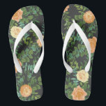 Peach Dark Gray Wedding Rozen Floral Teenslippers<br><div class="desc">Mooie moderne florale perzikrozen op houtskool,  donkergrijs,  een  en elegante zoektocht naar een geavanceerde lente- of zomertuinbruiloft.</div>