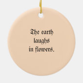  Peach Daylilies en Emerson Quote Keramisch Ornament (Achterkant)