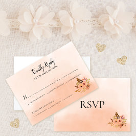 Peach Delight Ombre Bruiloft RSVP Kaart