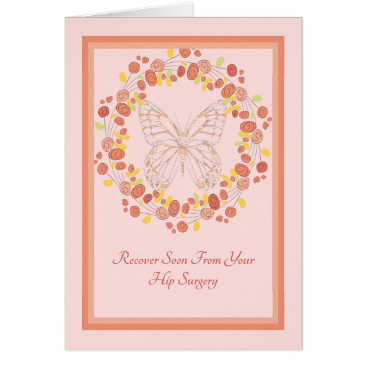 Peach Designer Kaart voor Hip Chirgery (Voorkant)