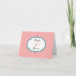 Peach Dot Personalized Note Cards Sjabloon