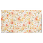 Peach Dreams Abstract Bloemen King Kussen Hoesje Kussensloop (Voorkant)