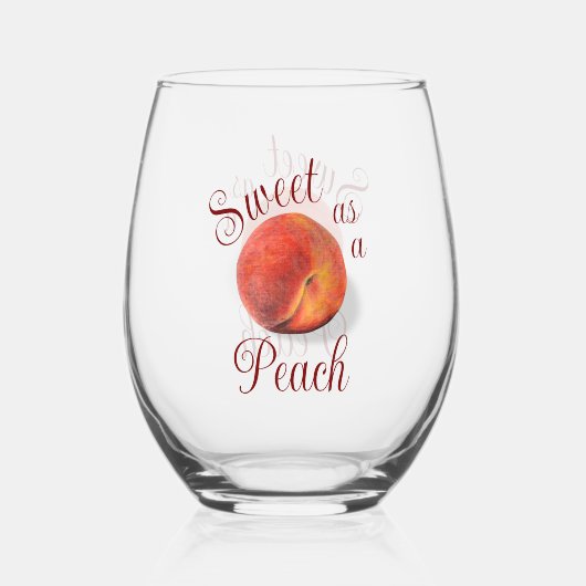 Peach Drinkware Set Wijnglas Zonder Voet (Voorkant)