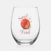 Peach Drinkware Set Wijnglas Zonder Voet (Achterkant)