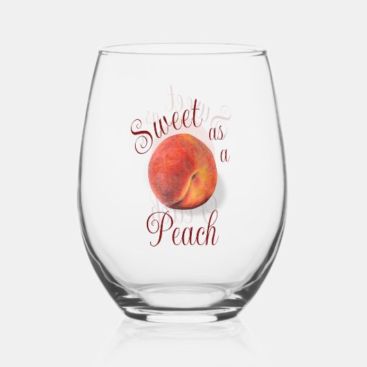 Peach Drinkware Set Wijnglas Zonder Voet (Achterkant)