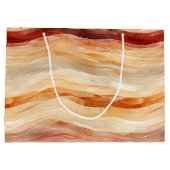 Peach Dusty Cream Waves Verjaardag Groot Cadeauzakje (Achterkant)