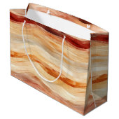 Peach Dusty Cream Waves Verjaardag Groot Cadeauzakje (Achterkant Gekanteld)