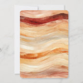 Peach Dusty Cream Waves Verjaardag Kaart (Achterkant)